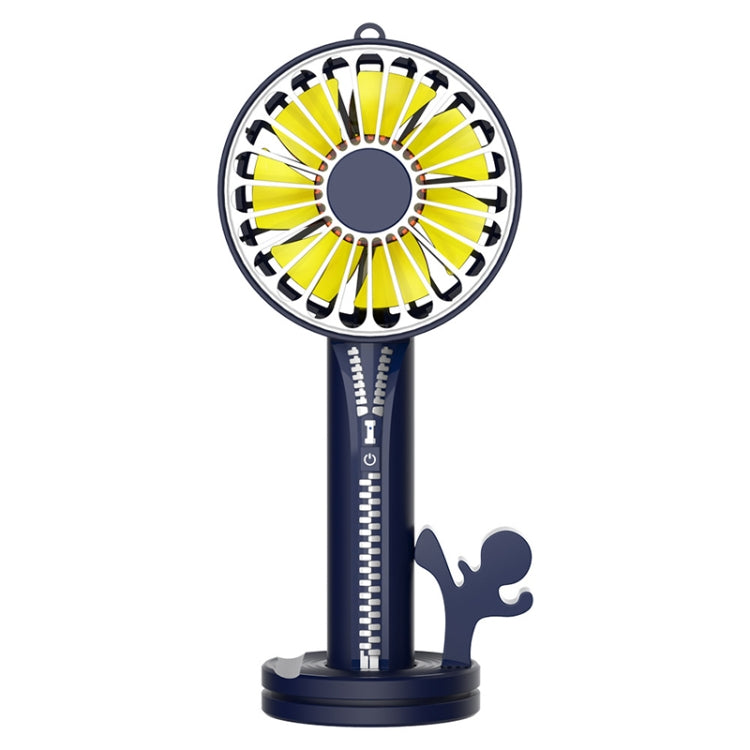 Zipper Fan USB Mini Handheld Fan Portable with Stand Base