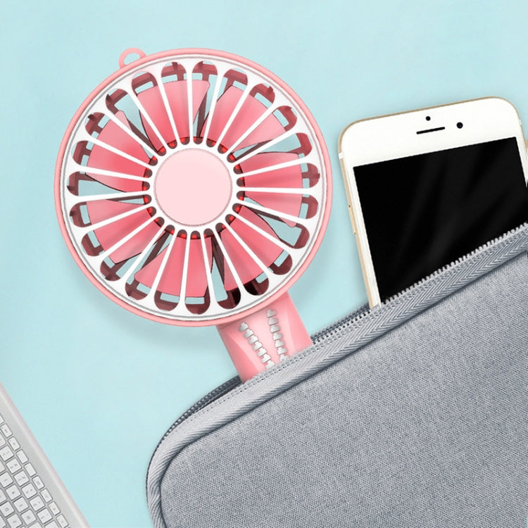 Zipper Fan USB Mini Handheld Fan Portable with Stand Base
