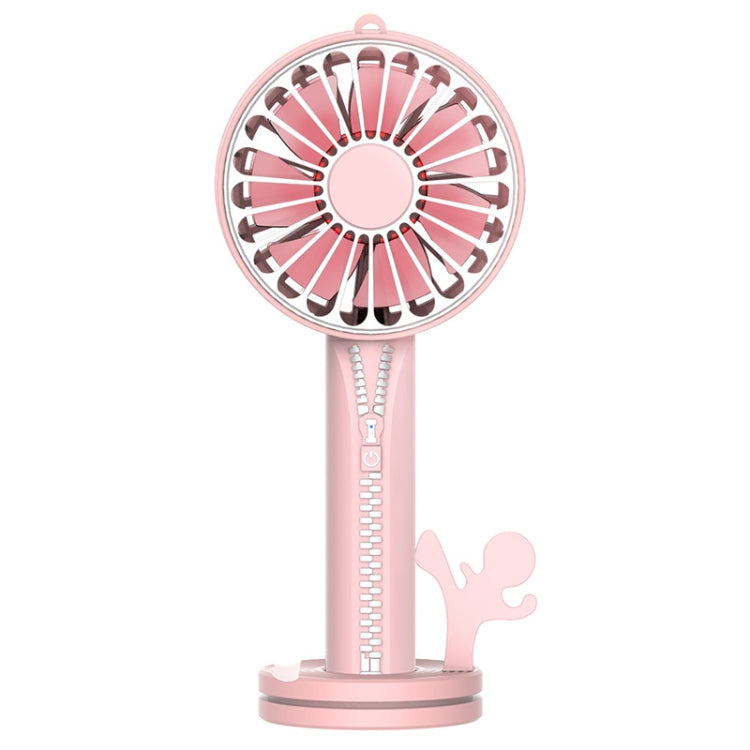 Zipper Fan USB Mini Handheld Fan Portable with Stand Base