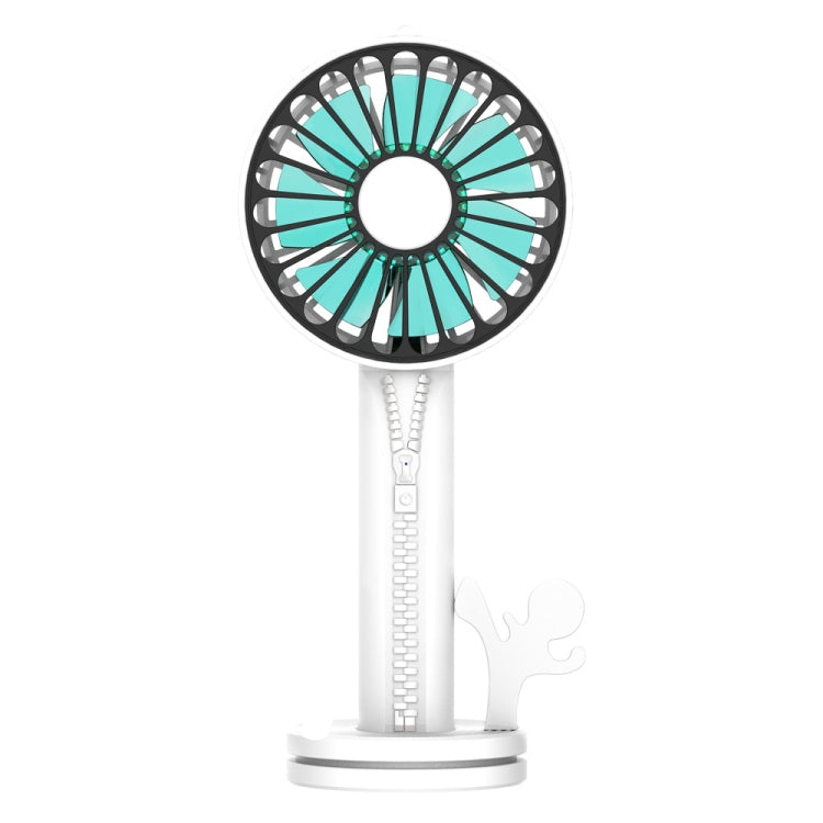 Zipper Fan USB Mini Handheld Fan Portable with Stand Base