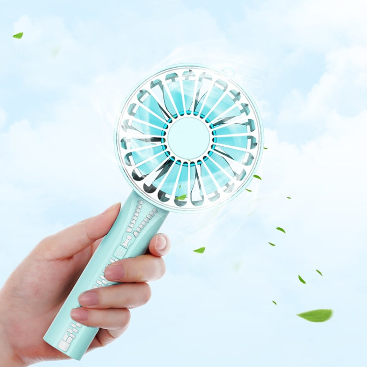 Zipper Fan USB Mini Handheld Fan Portable with Stand Base