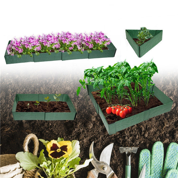 3 PCS Outdoor Garden Vegetable Garden Flowerpot Terrace Can Be Freely Combined Polygonal Flower Bed, Specification: 15 x 50cm(Green)