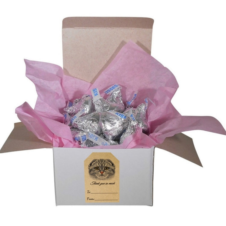 3 PCS Rolled Kraft Paper Thank You Sticker Gift Bag Packaging Cute Sticker, Size: 50x75mm(K-75)