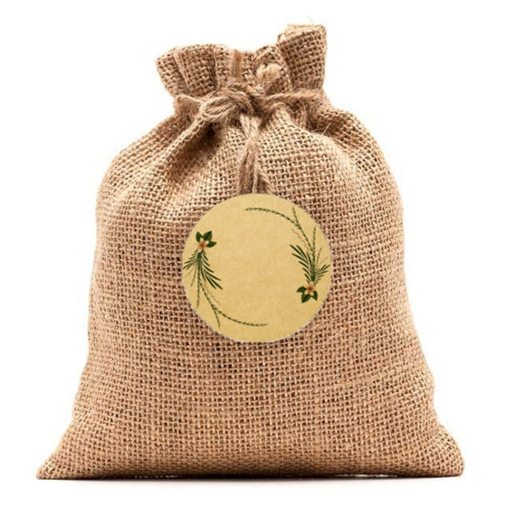 3 PCS Rolled Floral Thank You Handwritten Kraft Paper Sticker Gift Wedding Baking Decoration Label, Size: 2 Inch / 50mm
