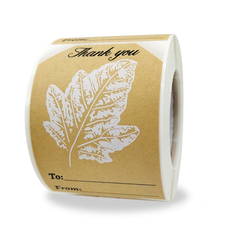 3 PCS Rolled Kraft Paper Thank You Sticker Gift Bag Packaging Self-adhesive Sticker, Size: 50x75mm(K-73)