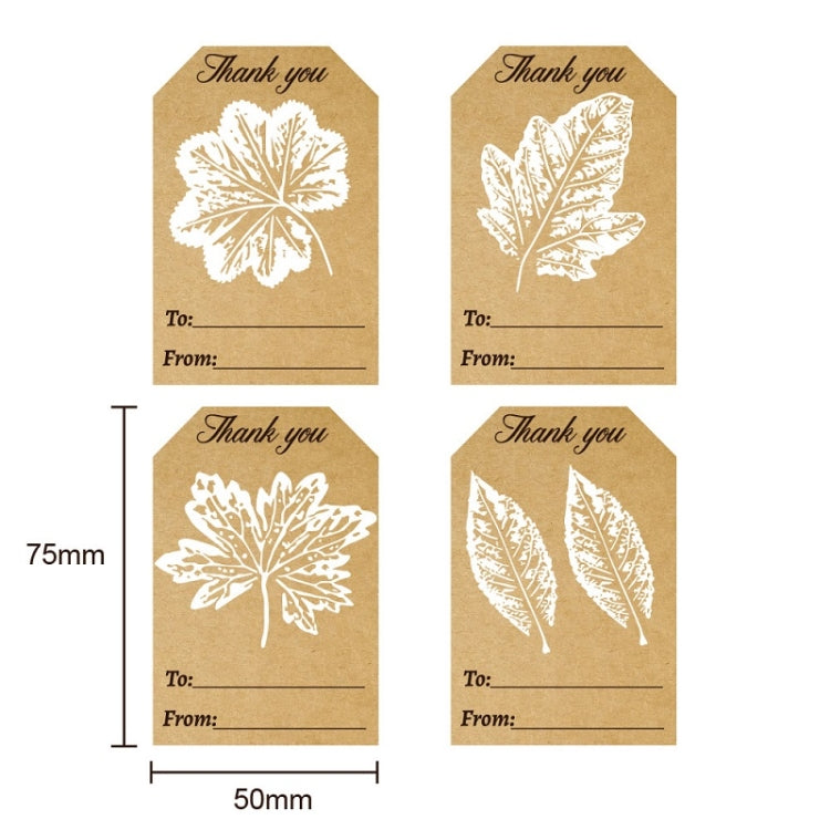 3 PCS Rolled Kraft Paper Thank You Sticker Gift Bag Packaging Self-adhesive Sticker, Size: 50x75mm(K-73)