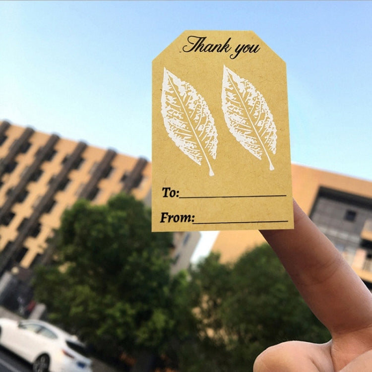 3 PCS Rolled Kraft Paper Thank You Sticker Gift Bag Packaging Self-adhesive Sticker, Size: 50x75mm(K-73)