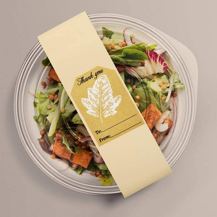 3 PCS Rolled Kraft Paper Thank You Sticker Gift Bag Packaging Self-adhesive Sticker, Size: 50x75mm(K-73)