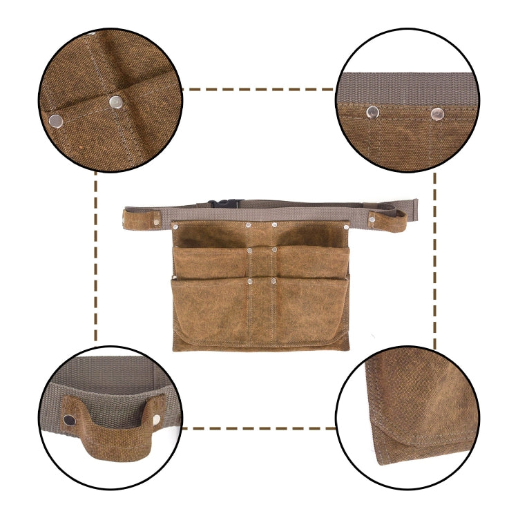MTP-333 Canvas Tool Storage Waist Bag Garden Maintenance Installation Tool Bag