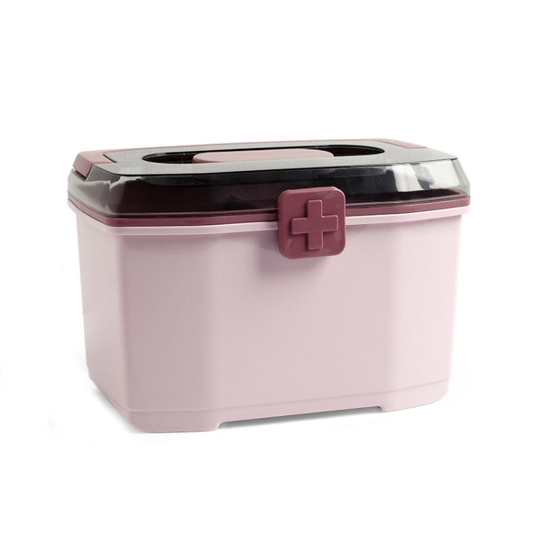 Portable Household Large-Capacity Medicine Box Multi-Layer Emergency Medicine Storage Box,Size: Large (Red)