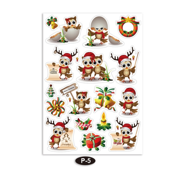 1set Christmas Day Cartoon Illustration Kids Toy Stickers, Size: 148x210mm(Random Style Delivery)