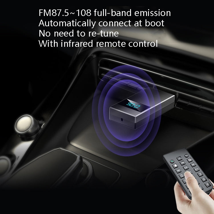 E9 Car Bluetooth Audio Receiver MP3 Player Wireless FM Emission Cigarette Lighter Radio Universal