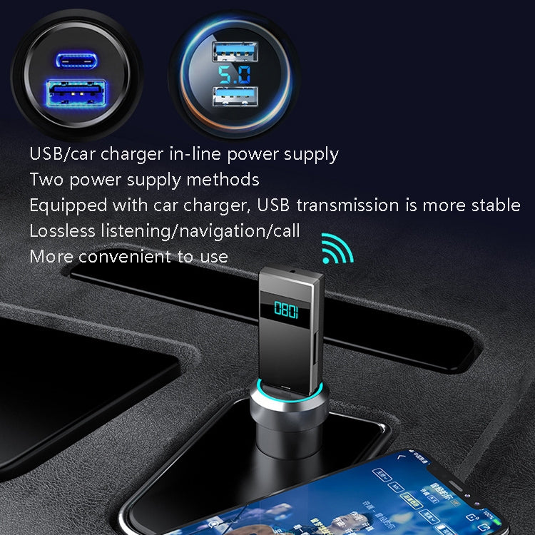 E9 Car Bluetooth Audio Receiver MP3 Player Wireless FM Emission Cigarette Lighter Radio Universal