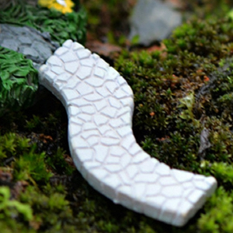 2 PCS Garden Bonsai Decoration Miniature Resin Trail Stairs, Style:Curved Road