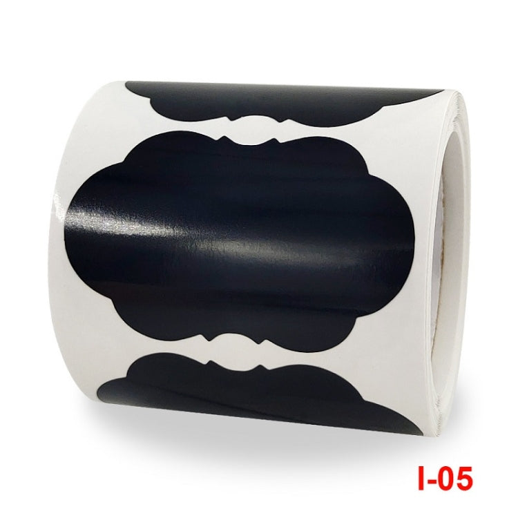5 PCS Special-shaped Blackboard PVC Sticker Rewritable Jar Marker Sticker, Size: 35x55mm(I-05)
