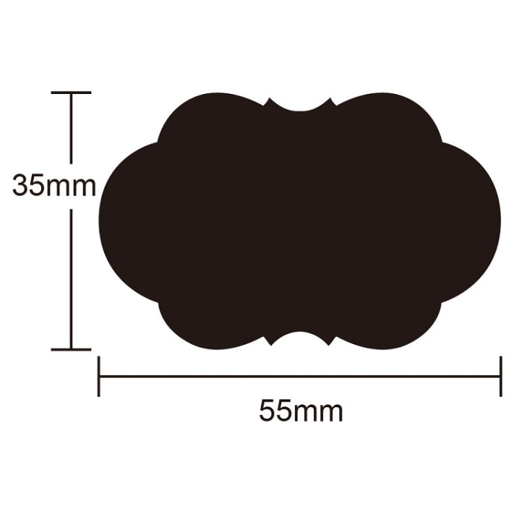 5 PCS Special-shaped Blackboard PVC Sticker Rewritable Jar Marker Sticker, Size: 35x55mm(I-05)