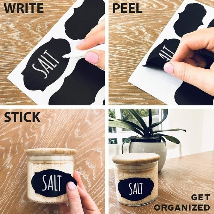 5PCS PVC Removable Waterproof Sticker Kitchen Decoration Blackboard Label, Size: 35x55mm(I-04)