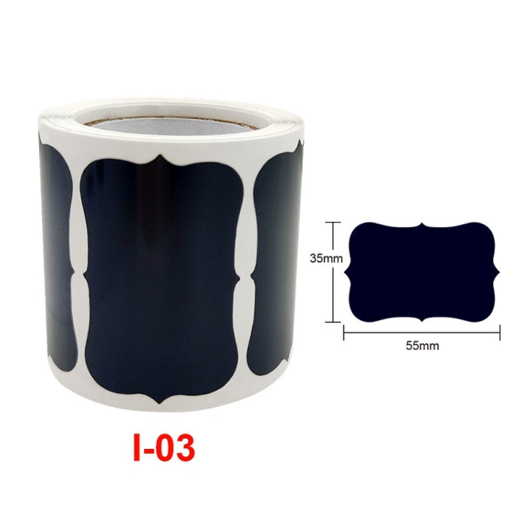 5 PCS Special-shaped PVC Waterproof Blackboard Wine Bottle Sticker, Size: 55x35mm(I-03)