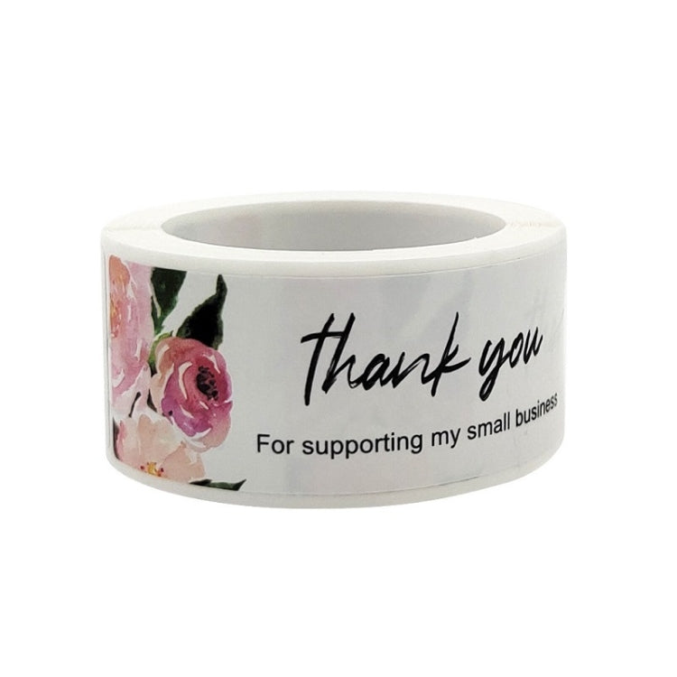 10 PCS Thank You Flower Sticker Gift Wrap Sealing Sticker, Size: 1x3 Inch