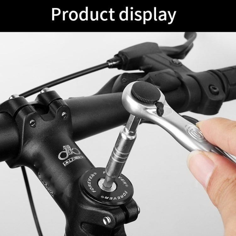 CYCLINGBOX BG-0789  Bicycle Combination Repair Tool Alloy Steel Ratchet Allen Wrench Set(As Show)