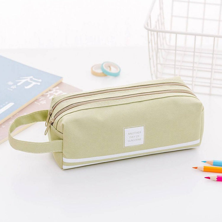Double Zipper Large Pencil Case Kawaii School Pencilcase Big Pen Box Girls Gifts Cute Stationery Supplies