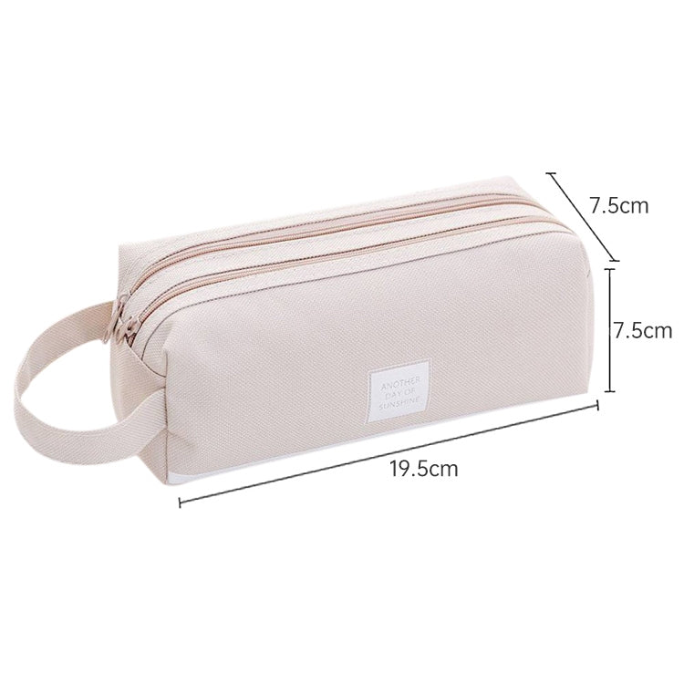 Double Zipper Large Pencil Case Kawaii School Pencilcase Big Pen Box Girls Gifts Cute Stationery Supplies