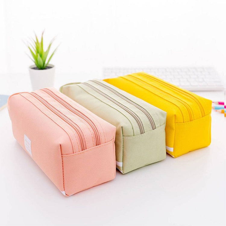 Double Zipper Large Pencil Case Kawaii School Pencilcase Big Pen Box Girls Gifts Cute Stationery Supplies