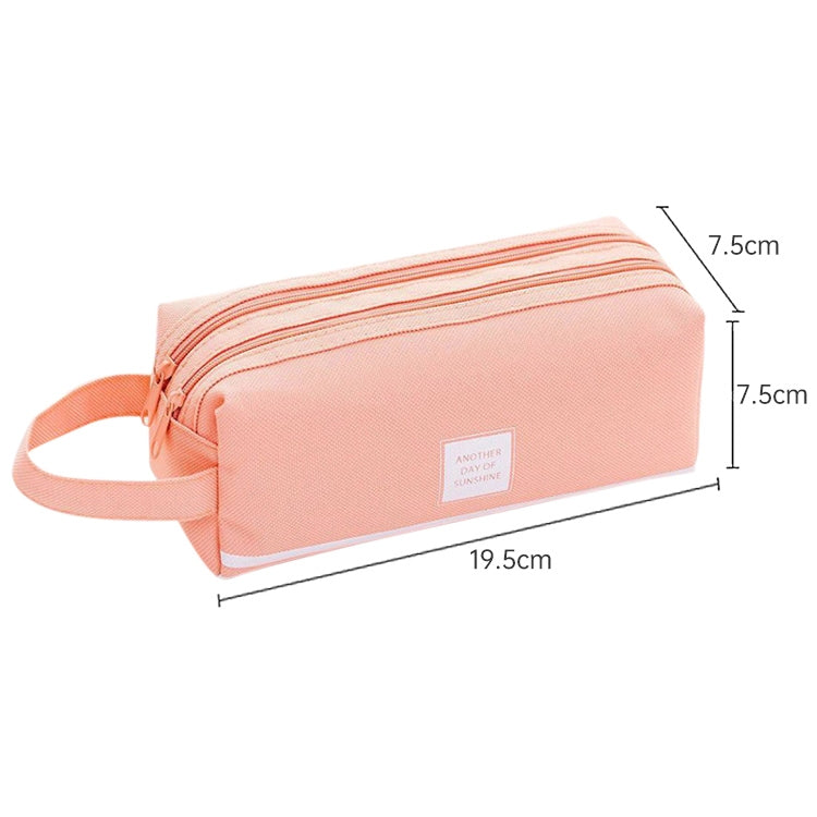Double Zipper Large Pencil Case Kawaii School Pencilcase Big Pen Box Girls Gifts Cute Stationery Supplies