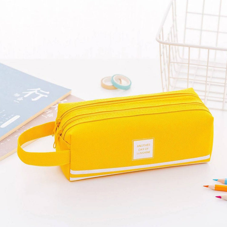 Double Zipper Large Pencil Case Kawaii School Pencilcase Big Pen Box Girls Gifts Cute Stationery Supplies