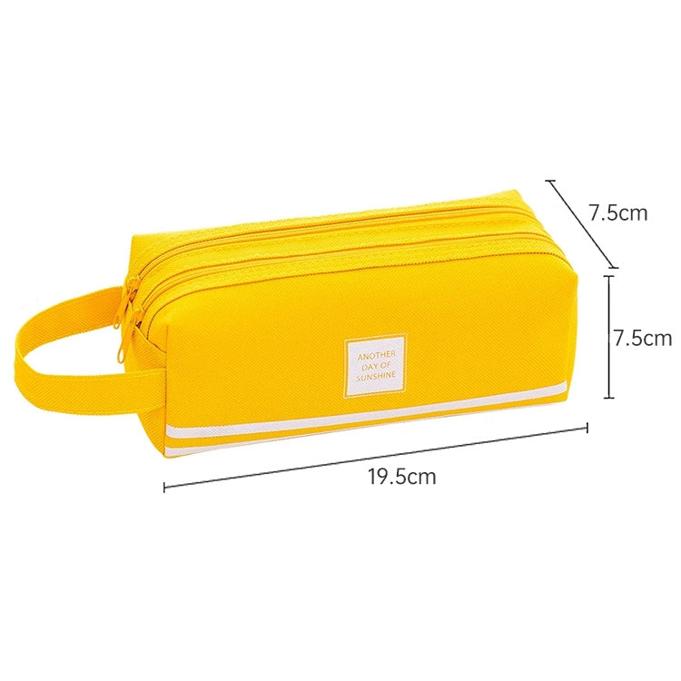 Double Zipper Large Pencil Case Kawaii School Pencilcase Big Pen Box Girls Gifts Cute Stationery Supplies