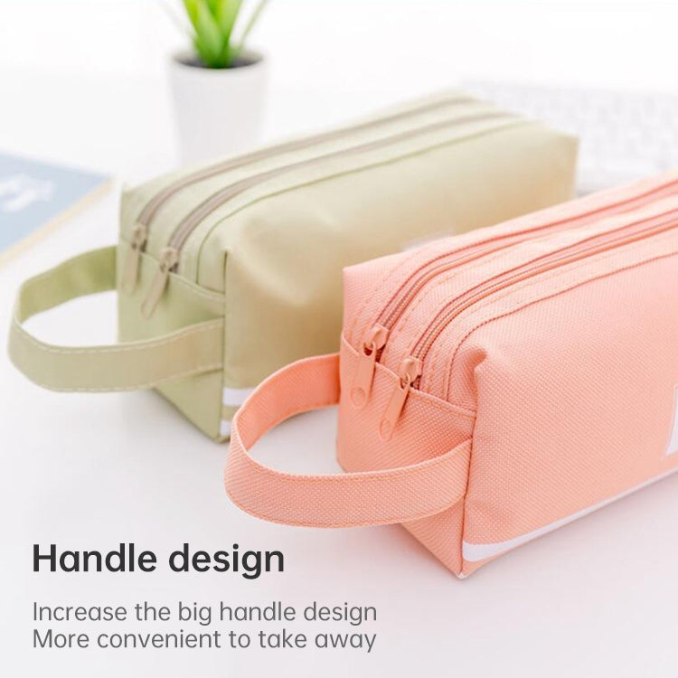 Double Zipper Large Pencil Case Kawaii School Pencilcase Big Pen Box Girls Gifts Cute Stationery Supplies