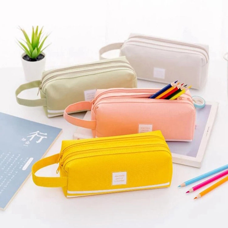 Double Zipper Large Pencil Case Kawaii School Pencilcase Big Pen Box Girls Gifts Cute Stationery Supplies