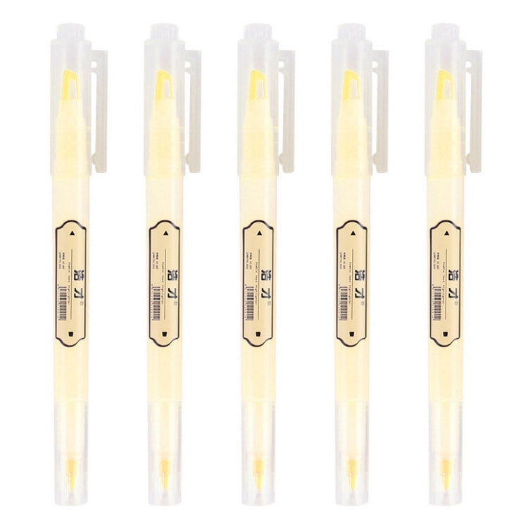 5 PCS Small Fresh Double-headed Color Fluorescent Tasteless Marker