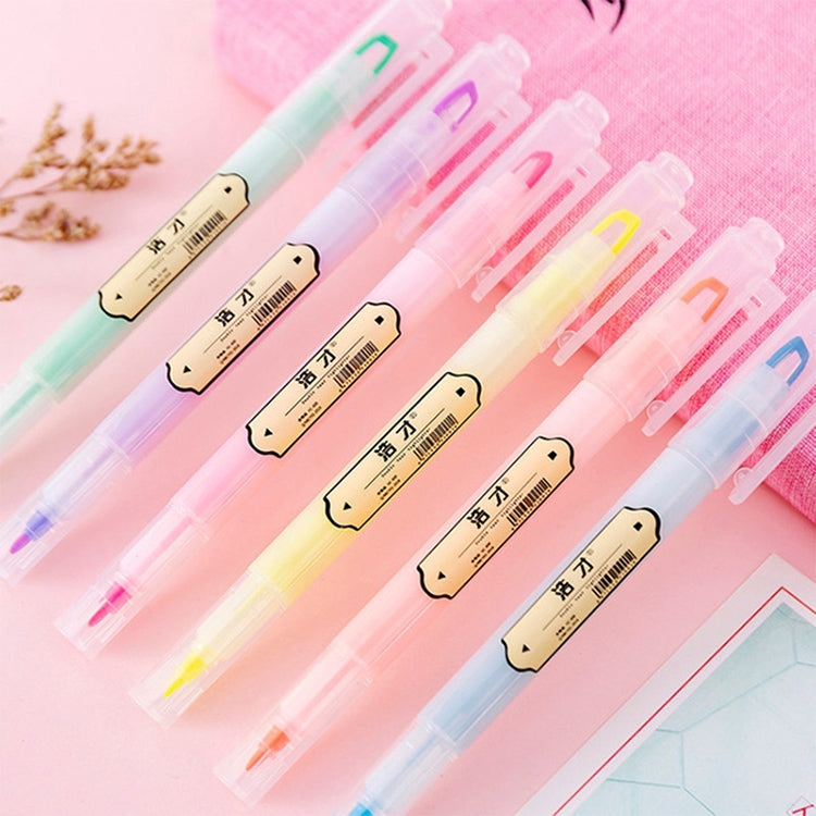 5 PCS Small Fresh Double-headed Color Fluorescent Tasteless Marker