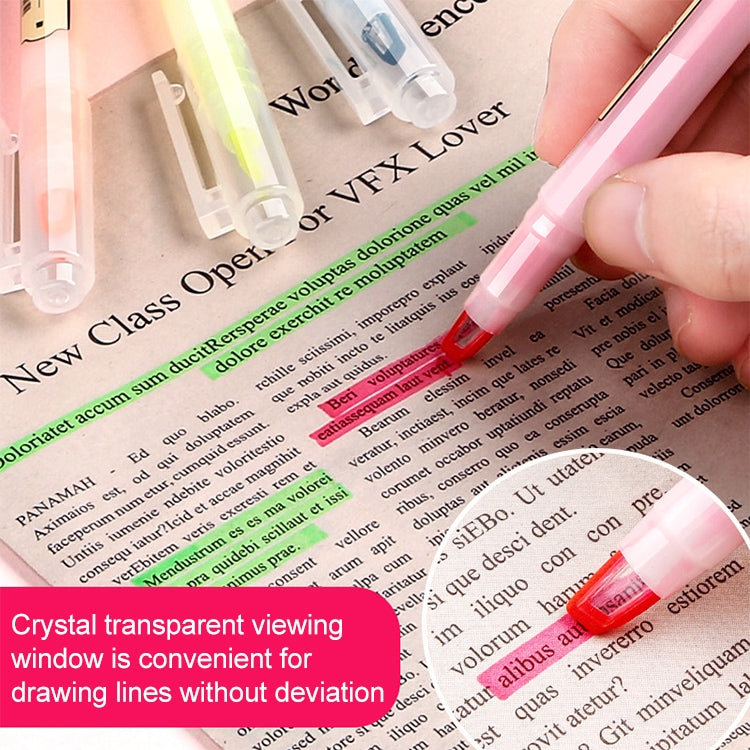 5 PCS Small Fresh Double-headed Color Fluorescent Tasteless Marker