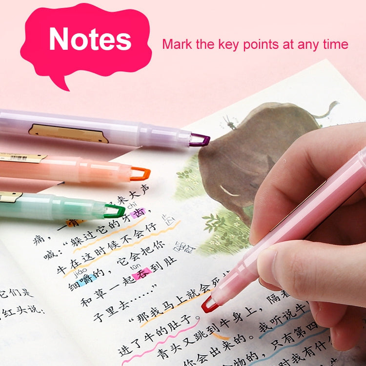 5 PCS Small Fresh Double-headed Color Fluorescent Tasteless Marker