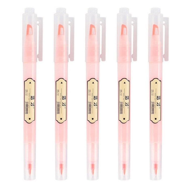 5 PCS Small Fresh Double-headed Color Fluorescent Tasteless Marker