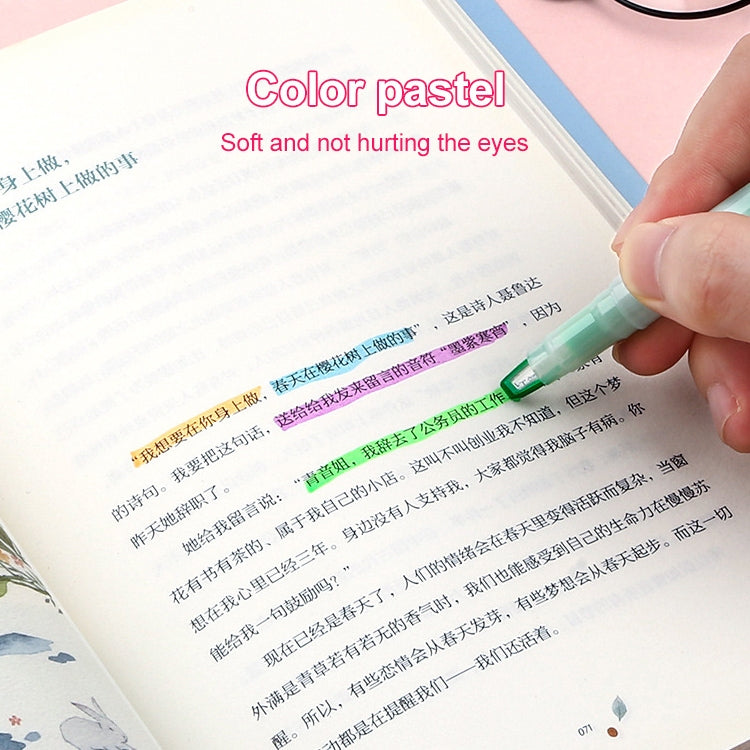5 PCS Small Fresh Double-headed Color Fluorescent Tasteless Marker