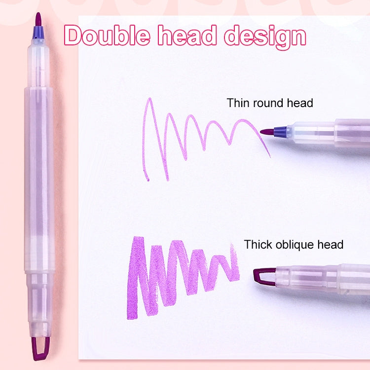 5 PCS Small Fresh Double-headed Color Fluorescent Tasteless Marker