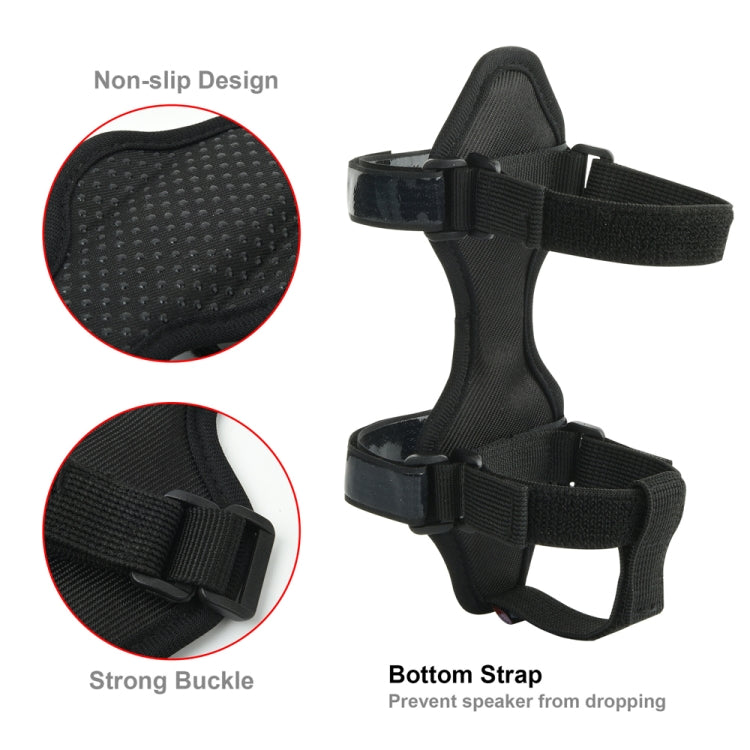 10 PCS Bicycle Audio Fixing Strap Outdoor Cycling Water Cup Strap(Black)