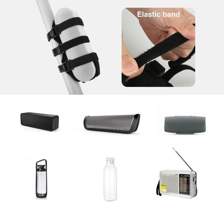 10 PCS Bicycle Audio Fixing Strap Outdoor Cycling Water Cup Strap(Black)