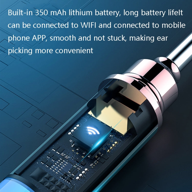 FY-B600 Intelligent WiFi Wireless Earpick HD Luminous Visual Earpick(Ink Green)