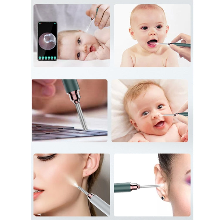 FY-B600 Intelligent WiFi Wireless Earpick HD Luminous Visual Earpick(Ink Green)