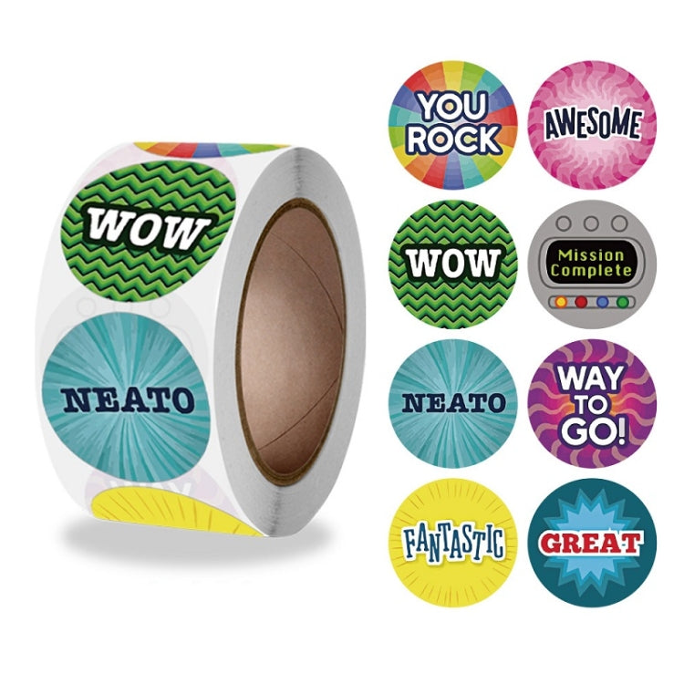 Children Roll Cute Encouragement Stickers Gift Decoration Sealing Stickers, Size: 2.5cm / 1 Inch