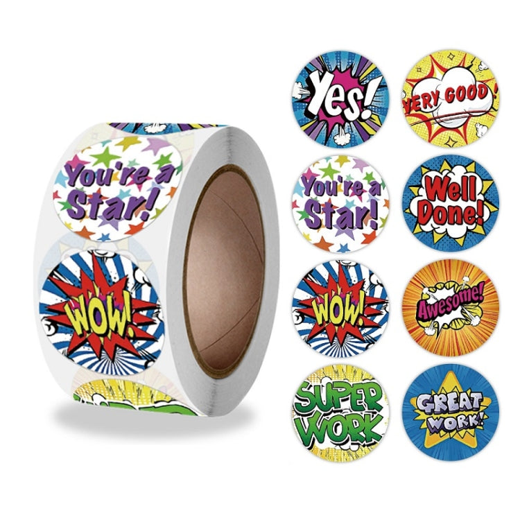 Children Roll Cute Encouragement Stickers Gift Decoration Sealing Stickers, Size: 2.5cm / 1 Inch