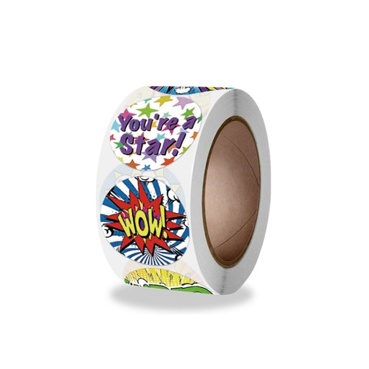 Children Roll Cute Encouragement Stickers Gift Decoration Sealing Stickers, Size: 2.5cm / 1 Inch