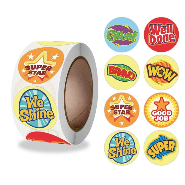 Children Roll Cute Encouragement Stickers Gift Decoration Sealing Stickers, Size: 2.5cm / 1 Inch