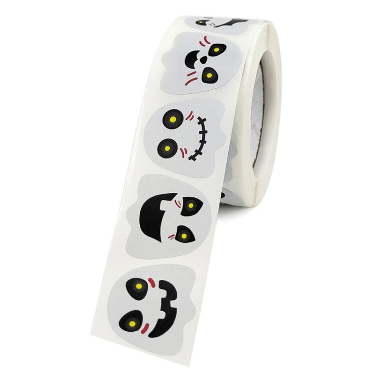 Halloween Ghost Emoji Stickers Children Gift Decoration Food Sealing Stickers, Size: 25x25mm