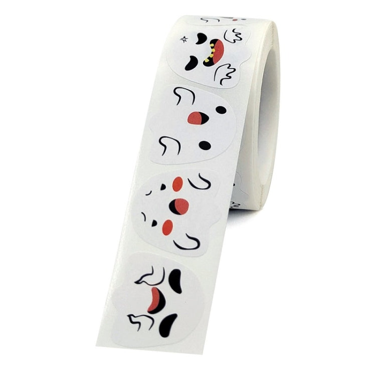 Halloween Ghost Emoji Stickers Children Gift Decoration Food Sealing Stickers, Size: 25x25mm