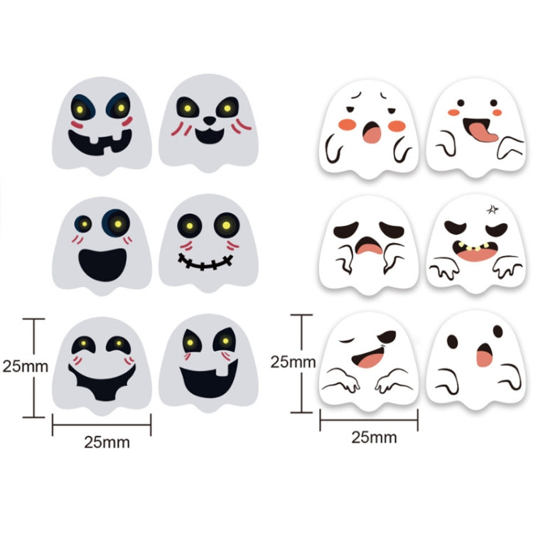 Halloween Ghost Emoji Stickers Children Gift Decoration Food Sealing Stickers, Size: 25x25mm